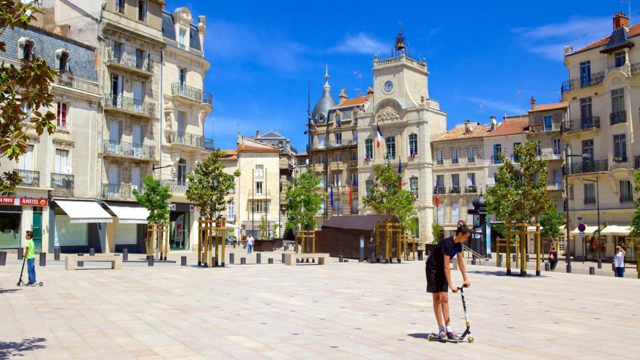 "La Cle Des Champs"-Meuble De Tourisme 3 Etoiles -Residence "Les Logis De Beziers"-Garage Optionnel-Coeur De Ville-Plages A 16Km ! Kültér fotó
